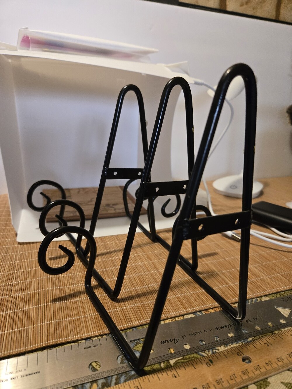 3 Metal Scroll Plate Bowl Frame Display Easel Wall Mount Or Shelf Black New